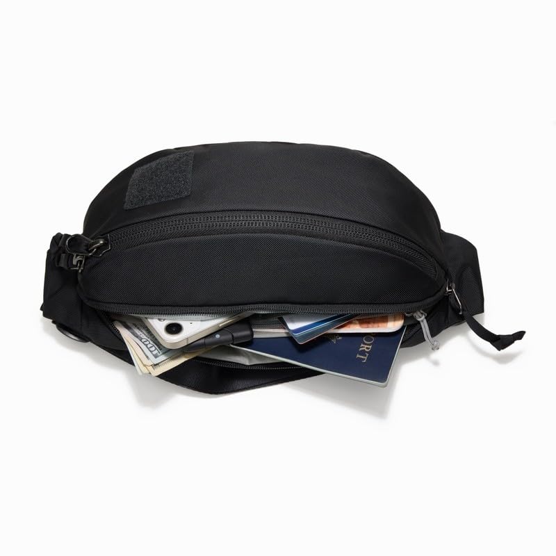 EVERGOODS CAS2 Civic Access Sling 2L Solution Black, Компактная дорожная сумка-слинг для мужчин, Легкая наплечная сумка, Подарок на День отца