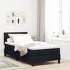 VidaXL Bed with Spring Base and Mattress & LED Black 90x200 Cm Fabric 3342256