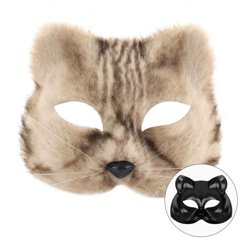 Tiger Striped Cat Mask 2026 Furry Tail Set Cosplay Party Costume Prop Halloween Masquerade Themed Events