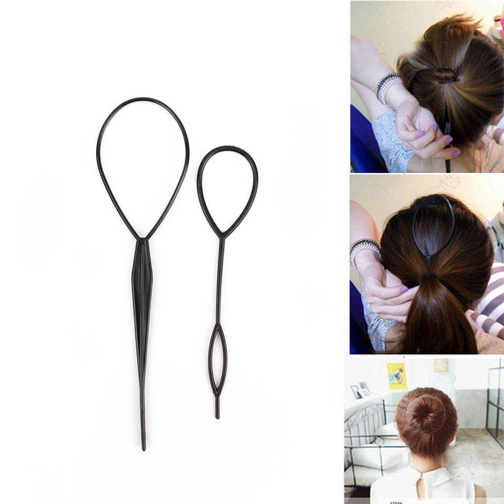 Creator Home Use Loop Tail Clip Crochet Braids Hair Pull Needle For Ponytail Pigtails Styling Maker
