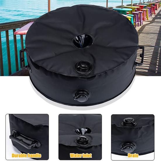 Наполненная водой сумка для основания зонта, большая вместимость, водонепроницаемая, универсальная, с большим водоприемником, сверхмощная подставка для солнцезащитного зонта, 100 фунтов