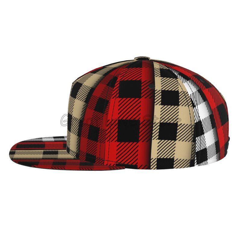 Набор Кепок Мужская Бейсболка в Клетку Буффало Хип-Хоп Тракер Кепка Snapback Кепка Папина Кепка Кепка с Прямым Козырьком