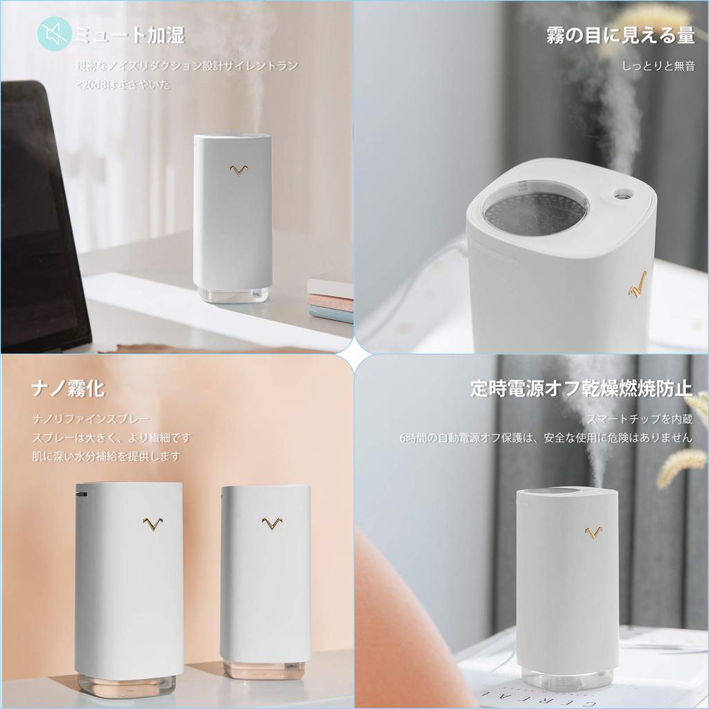 Night Light Humidifier Large Capacity 320ml Tabletop Humidifier Car Humidifier Projector Humidifier 7 Color LED Light Design Used In Office and Room