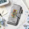 Vintage Print Long Wallet Functional Card Holder Daily Purse