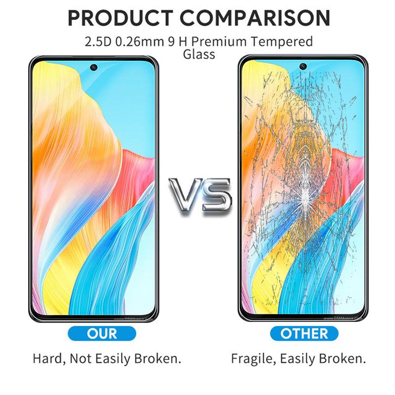 4 шт. Full HD прозрачная защитная пленка для экрана из закаленного стекла для Oppo A98 5G/A78/A78 5G