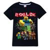 Мультяшная футболка Roblox для детей, с коротким рукавом, 2D-печать, повседневный топ в стиле аниме, спортивный, идеальный подарок на день рождения для детей