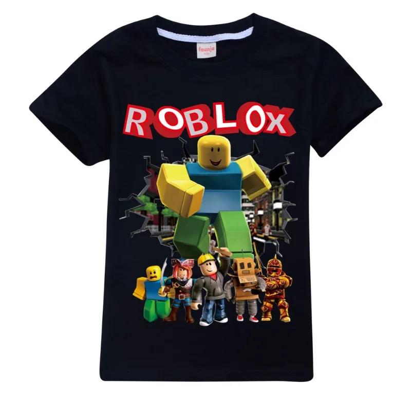Мультяшная футболка Roblox для детей, с коротким рукавом, 2D-печать, повседневный топ в стиле аниме, спортивный, идеальный подарок на день рождения для детей