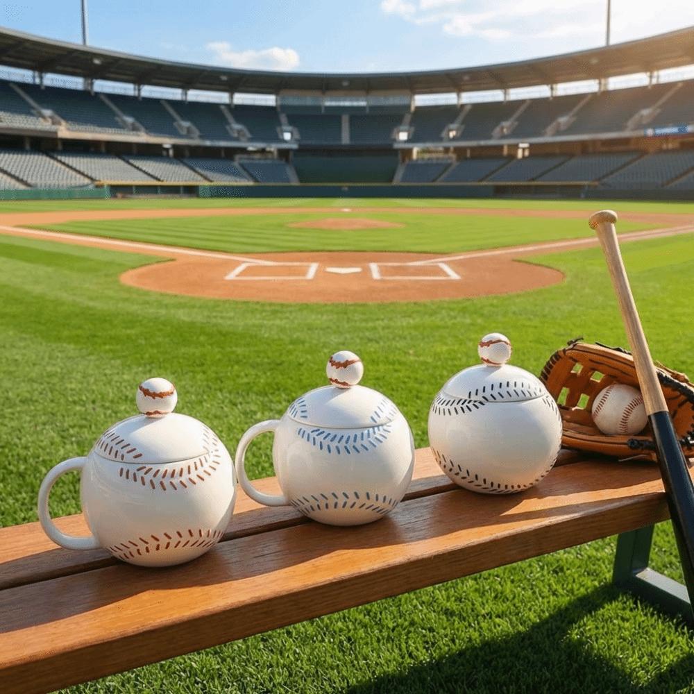 Creative Tea Cup Sports Theme Ceramic Mug Drinkware Baseball Cup Gift for Baseball Lover