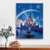 DIY Diamond Painting Fireworks Above The Castle Cross Stitch Kit Mosaic Art Diamond Painting Full Circle Diamond Home Decoration