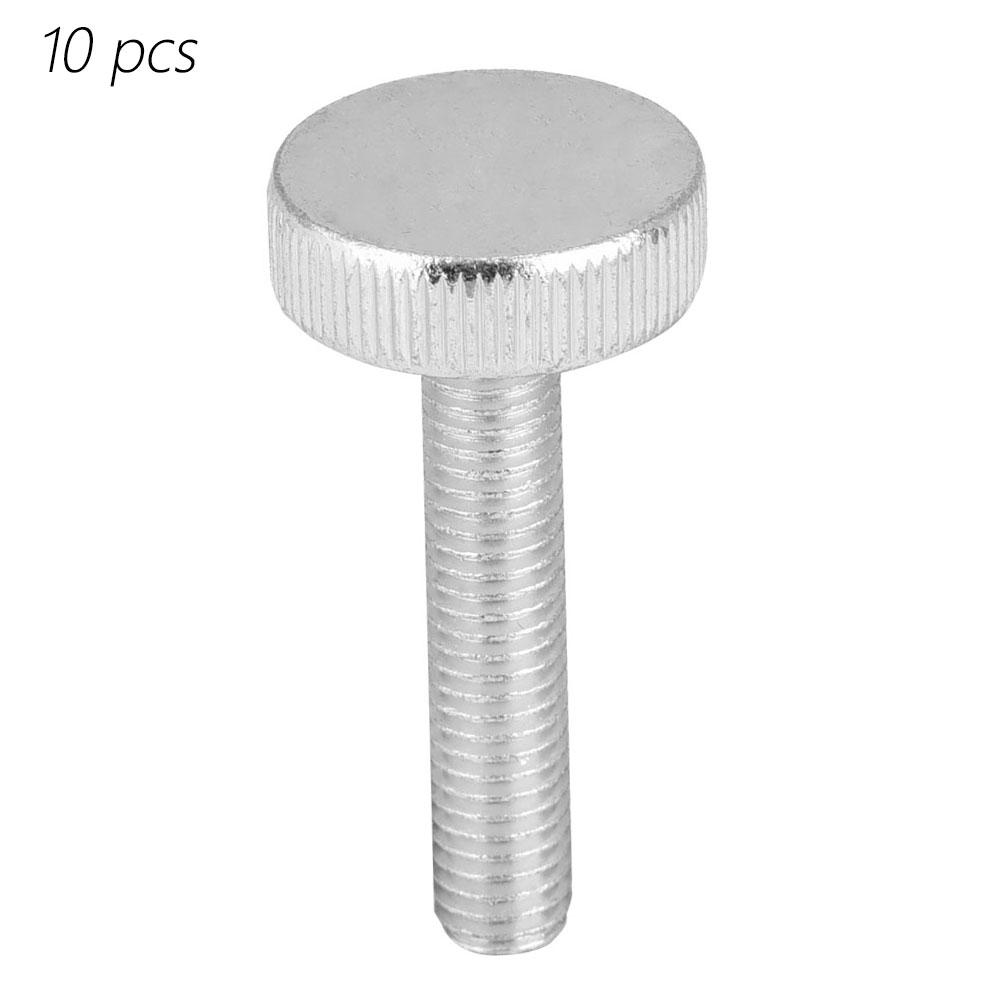 10pcs M8 Zinc Plated Carbon Steel Flat Knurled Head Bolts Thumb Screws (M8*40)