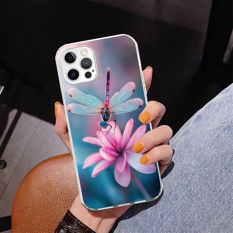Красивый чехол для телефона с принтом Стрекозы для энтузиастов Для iPhone 17 Air 16 Pro Max 16E 15 + 14 Plus 11 12 13 Mini 7 8 SE Подарок Печатная крышка F