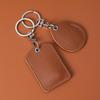 Teardrop Leather Keychain & Access Card Holder Sleeve