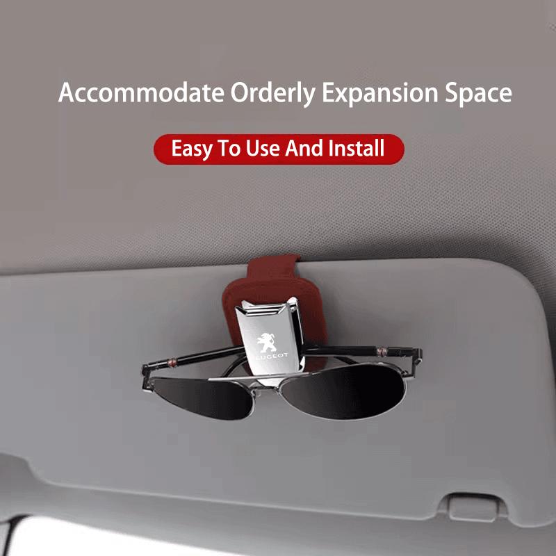 Car Glasses Clip Sun Visor Auto Eyeglasses Holder Cards For Peugeot 408 308 5008 208 2008 3008 Landtrek Rifter 508 108 Valve cap