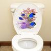Наклейка на крышку унитаза с коралловым узором, съемная, ярких цветов, прочный клей, декор для ванной комнаты