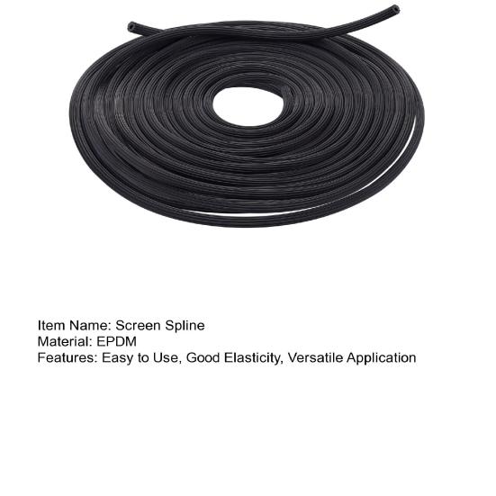 1 рулонный плоский экранный сплайн, простой в установке, прочный, стабильный, уплотнительная лента для оконного экрана, хозяйственные товары