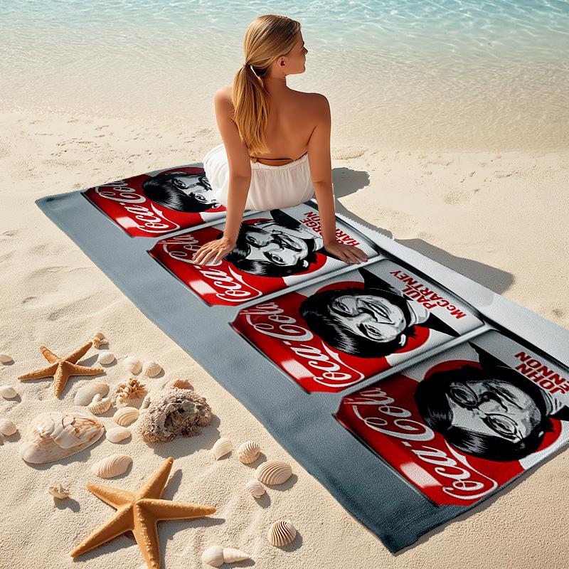 Christmas Gift Halloween Theme Bear Truck Coca Cola beach towel outdoor camping vacation swimming beach towel outdoor absorbent bath towel Y8