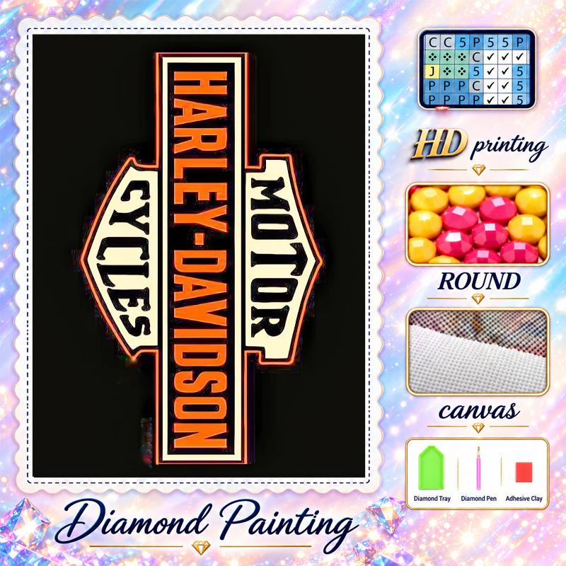 Harley-Davidson Diamond Painting Kit 5D Full Drill DIY Diamond Mosaic Wall Art Home Decor
