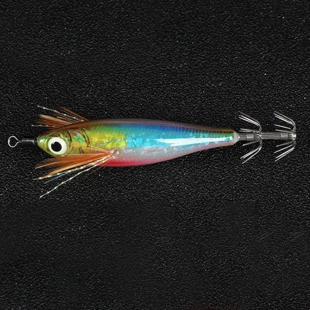 Jig Hook Fishing Lure Luminous Shrimp Lure Portable Squid Jig Night Fishing