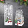 50/100Pcs Snowman Snowflake Pattern Christmas Gifts Bags Transparent Baking Packaging Bags  Winter