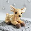 Simulation Lying Posture Deer Plush Doll Lovely Fluffy Tawn Cartoon Stuffed Animal Toy Gifts For Girl