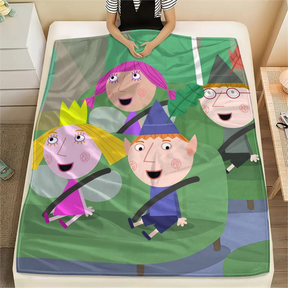 Ben and Holly Flannel Blanket, High quality Comfortable for All Seasons, Home Decor, Warmth and Comfort