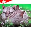 Diamond Painting Round Stones Animals Diamond Embroidery Nature Cat Diamond