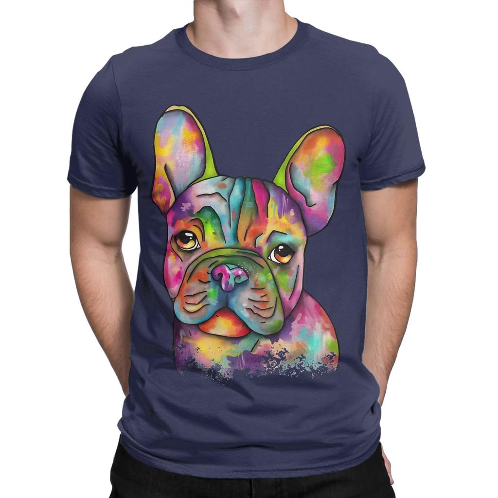 French Bulldog colorful Novelty 100 Cotton TShirt French Bulldog Tees Tops For Unisex