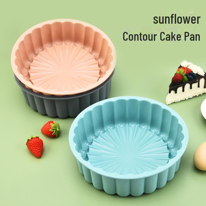 7-дюймовая силиконовая форма для торта «Подсолнух» — посуда для выпечки десертов, пригодных для использования в духовке