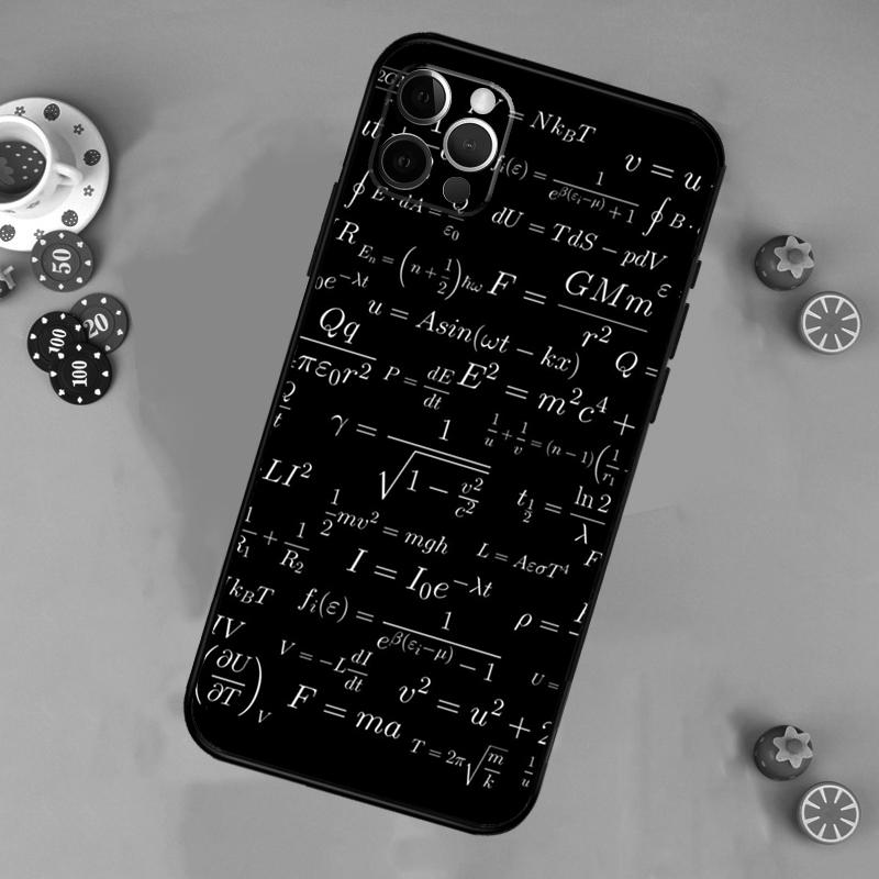 Чехол для телефона с формулами по физике, науке, математике для iPhone 13 16 15 11 12 14 Pro Max 13 12 mini XR 15 16 Plus 16e Cover Funda