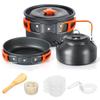 Camping Cooking Set Camping Cookware Travel Tableware Outdoor Picnic Set Teapot For 2-3 Peaple Non-stick Pots Assorted Sets