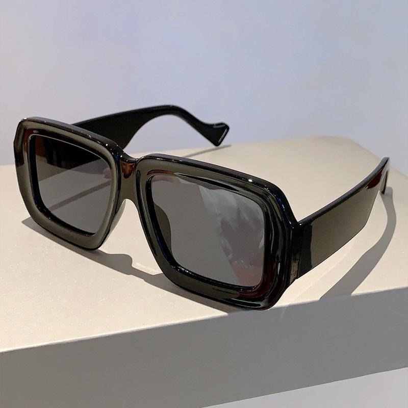 Солнцезащитные очки женские и мужские с большой квадратной оправой, в клетку, дизайнерские, люксового бренда, винтажные розовые панк-очки, защита от УФ-лучей 400