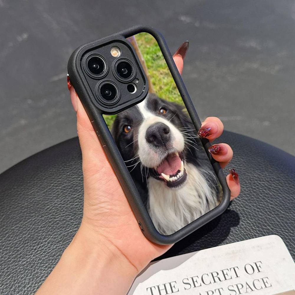 Border Collie Dog Soft Silicone Case For iphone 17 Air 16 15 14 13 12 11 Pro Max Plus Shockproof TPU Phone Cover