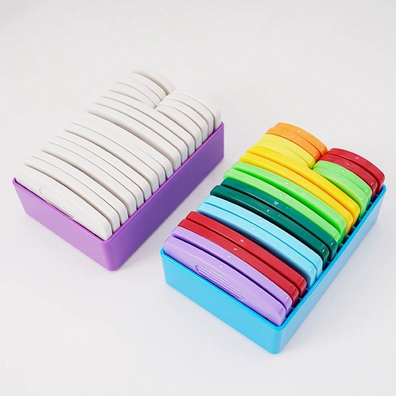 Набор из 20 шт. Премиальных блокираторов для вязания из нержавеющей стали с блокирующими гребнями и ковриками 2 размеров. Идеальные принадлежности для вязания и вязания крючком своими руками.