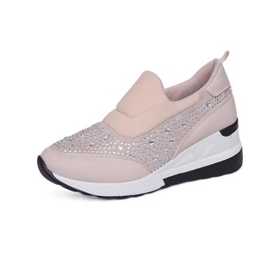 Модная обувь больших размеров 35-43 для женщин, осенняя мода, женские платформы, лоферы, слипоны, танкетки, кроссовки со стразами, Zapatos De Mujer