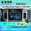 Автомобильное радио Android14 Carplay для Mitsubishi Pajero 4 V80 V90 2006 - 2014 Навигация GPS Мультимедийный проигрыватель WiFi+4G Стерео видео BT
