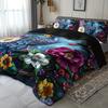 Peacock Floral Duvet Cover Set Breathable All-Season Animal Print Machine Washable With 2 Pillowcases For Home Dorm Decor