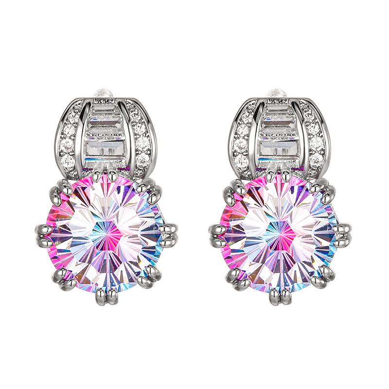 Jewelry Jewelry Earrings Earrings Jewelry Fireworks Cut Rose Red Lampa Green Fashion Light Luxury Versatile Fresh