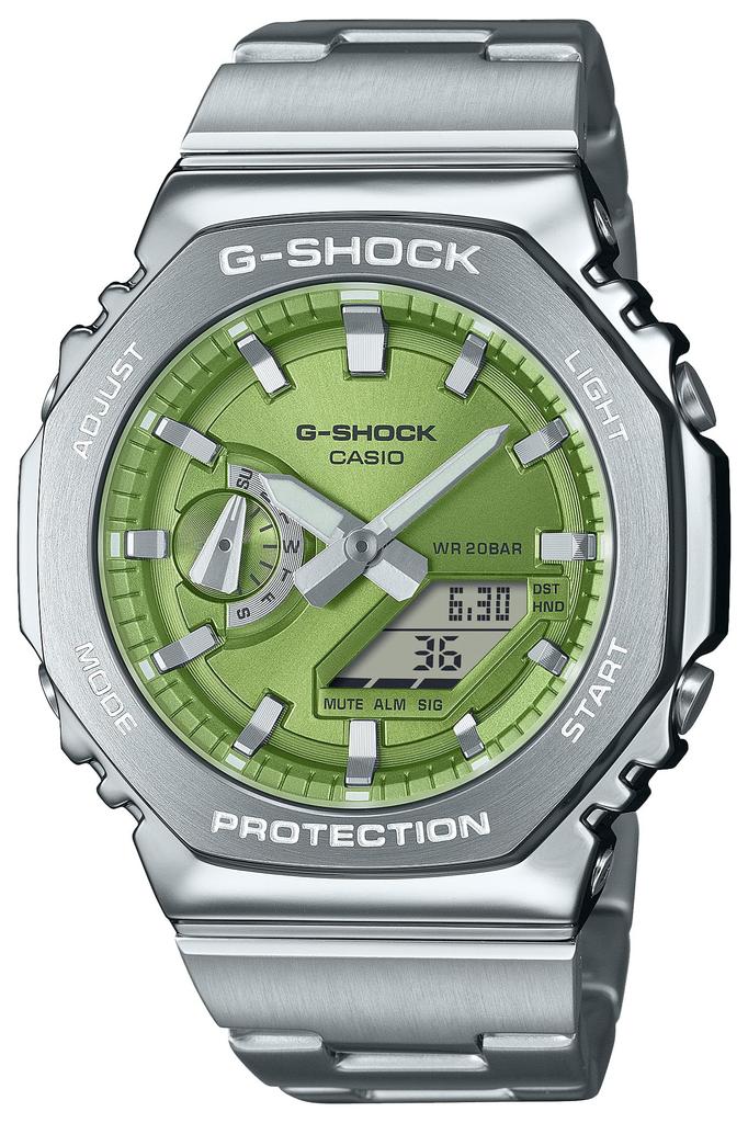 Casio G-Shock Watch [Official Japanese Product] Metal Bezel and Band Model GM -2110D-3AJF / -2110D-7AJF Men's Silver
