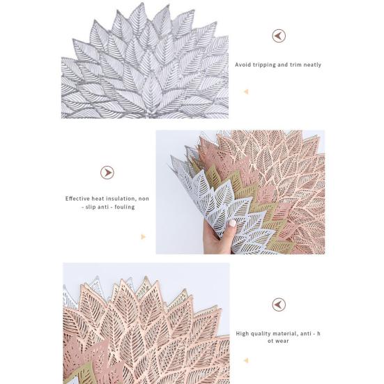 Подставка для столовых приборов, креативная подставка для столовых приборов в форме листа, защитный коврик для обеденного стола для украшения дома, кухни