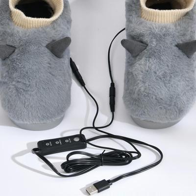 Хлопковые тапочки с подогревом USB для уютных ног – Идеально для общежитий, выполнения домашнего задания и офиса зимой