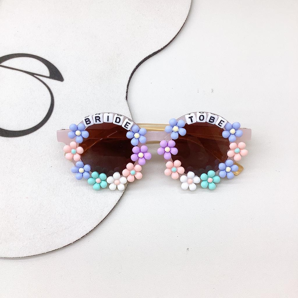 Fashion Diy Children'S Sunglasses Cute Cartoon Girl Concave Sunscreen Uv Protection Sunglasses