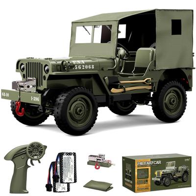 Ритаосан Военный Радиоуправляемый Автомобиль для Популярного Масштаба Большой Джип Радиоуправляемый Внедорожник Реалистичный Два Приблизительно 80 Минут Работы Электрическая Игрушка для Технического