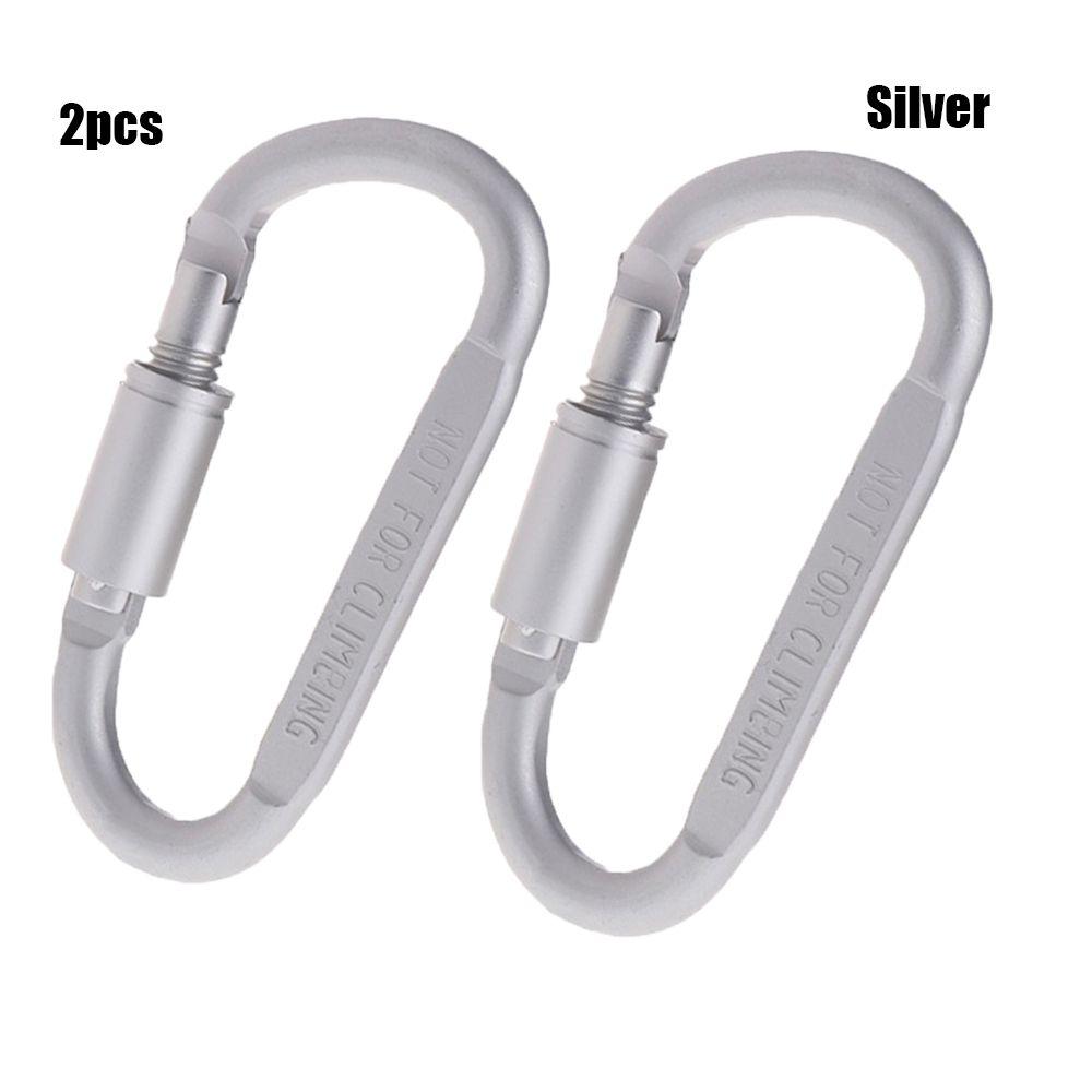 Outdoor Accessories Safety Spring Clips Keychain Buckles Climbing D Carabiner Camping Hiking Hooks
