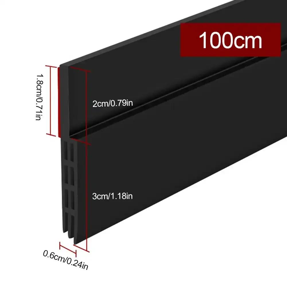 Fancy 1M Waterproof Seal Strip Windbreak Stopper Door Bottom Guard Door Draft Excluder Strip Self Adhesive Tape Bottom Strip