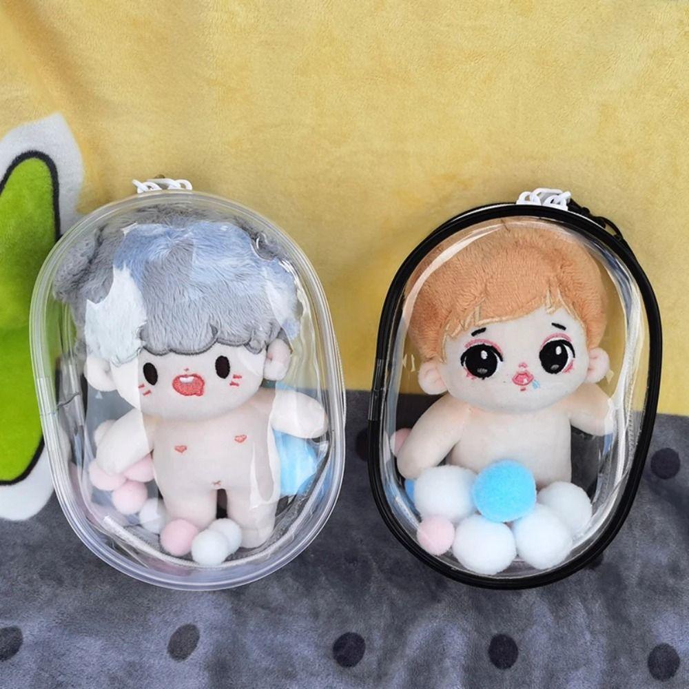 PVC Cotton Doll Display Bag with Keychain Cotton Doll Storage Bag Outdoor
