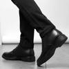 Fashion2024 Роскошные брендовые мужские деловые туфли Модные зимние ботильоны из натуральной кожи Высококачественные толстые теплые ботинки большого размера