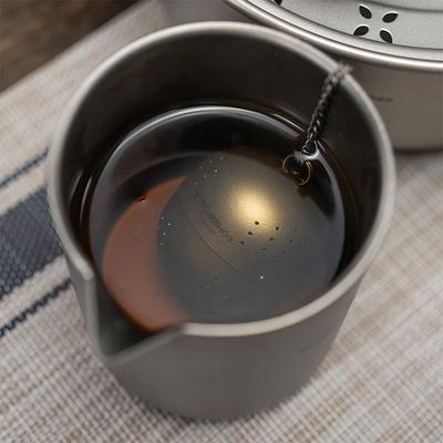 Ситечко для чая из чистого титана, ультра-легкое портативное ситечко для чая, для кемпинга, кемпинга, чайного шарика, ситечко для утечки чая