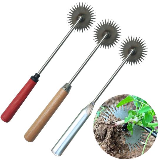 Инструмент для прополки артефактов, выкорчевывающий садовый инструмент для прополки с нескользящей ручкой, конструкция с острыми зубьями, высокопрочный ручной инструмент для прополки растений, садовый инструмент