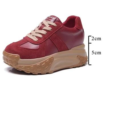 Женские кеды Koznoy из натуральной кожи высотой 7 см, лоферы разных цветов, на платформе и танкетке, на плоской подошве, весна-осень, вулканизированная обувь