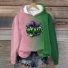 Женский модный повседневный пуловер с длинными рукавами и принтом в виде ведьмы с капюшоном